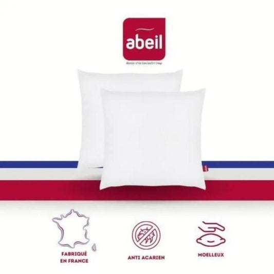 Lot de 2 oreillers anti - acariens - 60 x 60 cm - 100% coton traité Biome - ABEIL - Paloma Tech