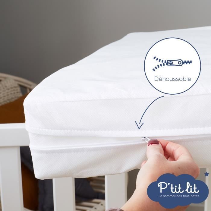 Lot de 2 Proteges Matelas Bébé Allergostop - 60x120 cm - Contre les Punaises de Lits et les Acariens - Housse