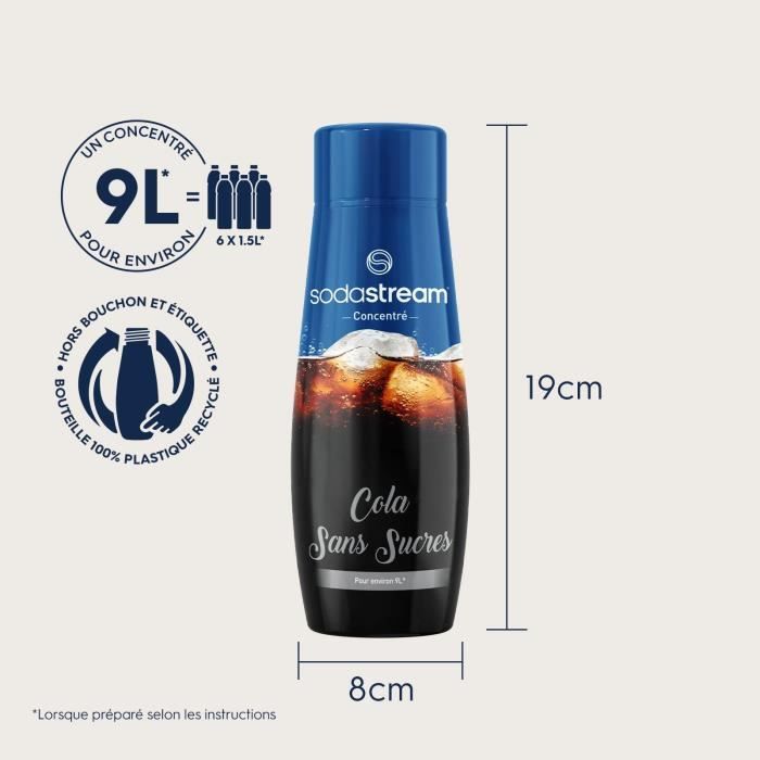 Lot de 6 Concentrés COLA SANS SUCRES SODASTREAM - 440ml