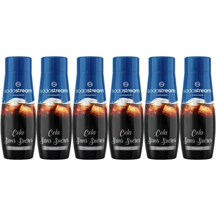 Lot de 6 Concentrés COLA SANS SUCRES SODASTREAM - 440ml