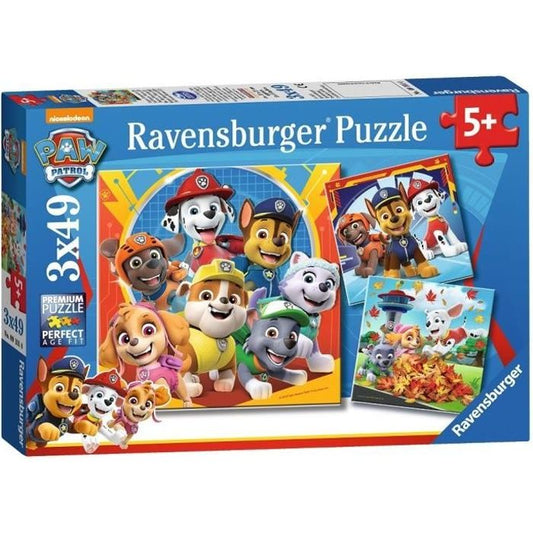 Lot de puzzles enfant Pat’Patrouille - Ravensburger - 3x49 pieces - Prets a secourir