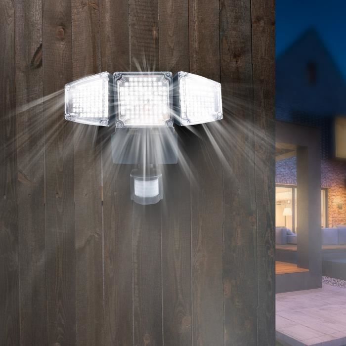 LUMI JARDIN Projecteur solaire Blackburn - 3 tetes - H 23 cm - Noir LUMI JARDIN