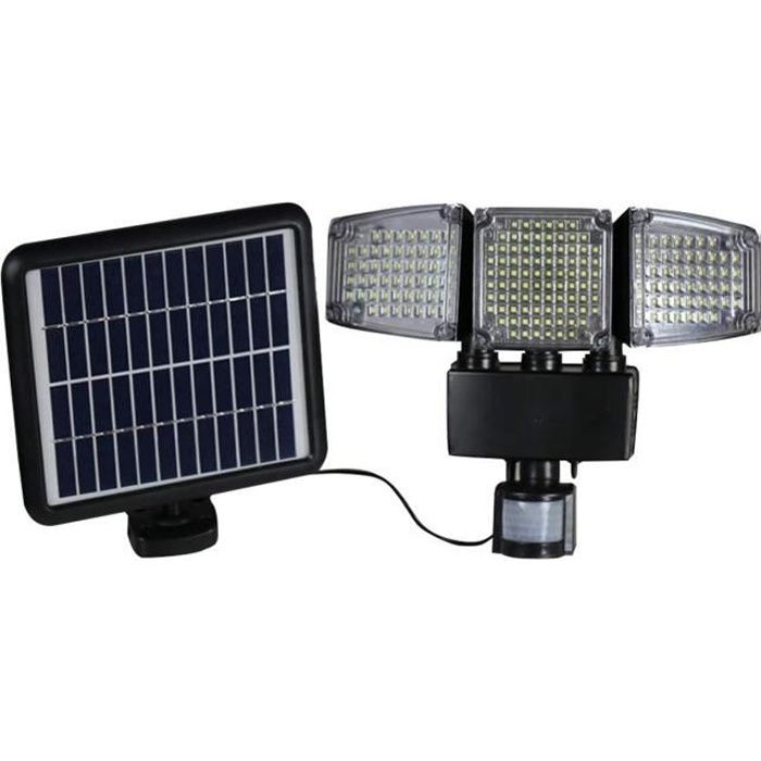 LUMI JARDIN Projecteur solaire Blackburn - 3 tetes - H 23 cm - Noir LUMI JARDIN