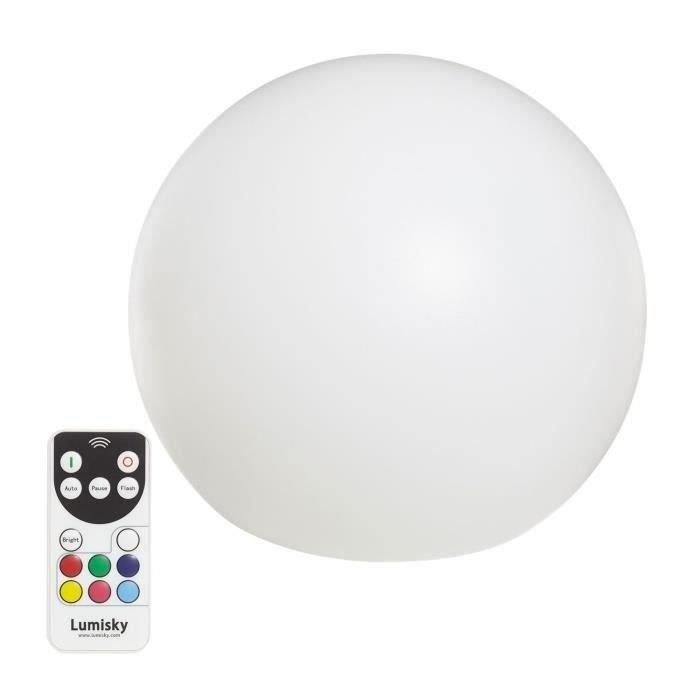 LUMISKY Sphere Led sans fil télécommandable 30 cm - Multicolore LUMISKY