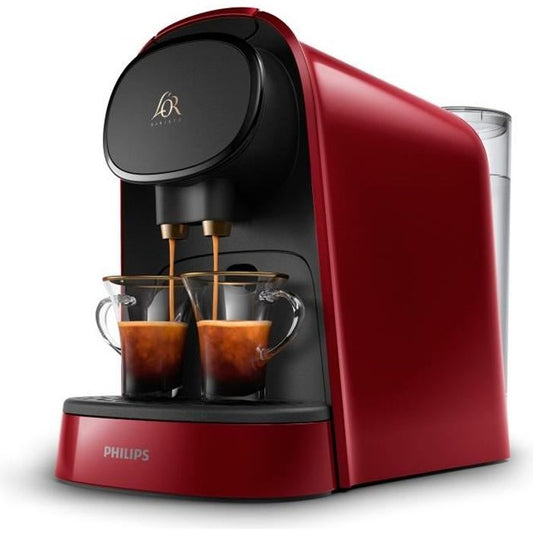 Machine a café a capsules double espresso PHILIPS L’Or Barista LM8012/51 - Rouge + 9 capsules