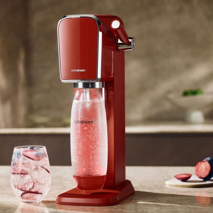 Machine a eau pétillante - SODASTREAM - ART Mandarine - Avec 1 bouteille 1L compatible lave-vaisselle + 1 recharge