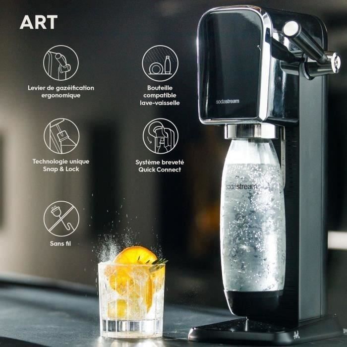 Machine a soda et eau gazeuse Sodastream ART Noire Pack Lave-Vaisselle