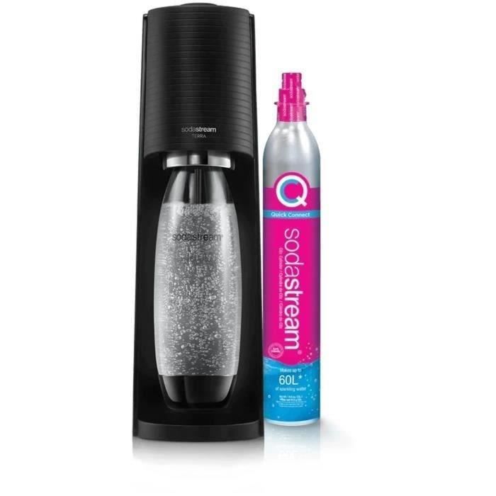 Machine a soda et eau gazeuse Sodastream TERRA Noire + 1 bouteille compatible Lave Vaisselle