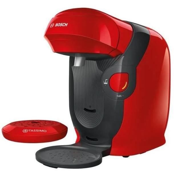 Machine multi-boissons BOSCH TAS1103 Tassimo Rouge - Pression 3,3bar - Capacité du réservoir d’eau 0,7l