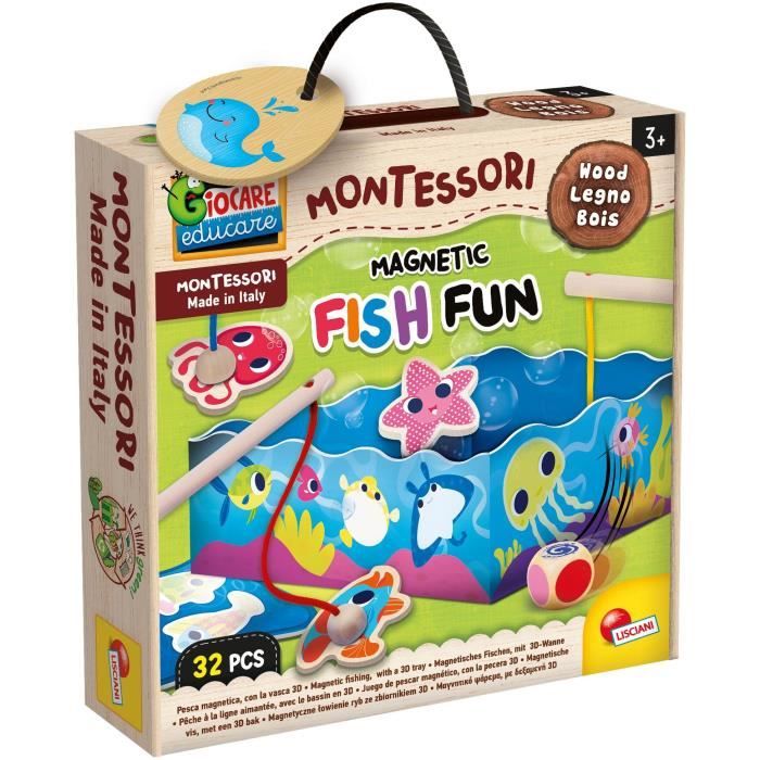 Magnetic Fish Fun - jeu d’apprentissage en bois - basé sur la méthode Montessori - LISCIANI