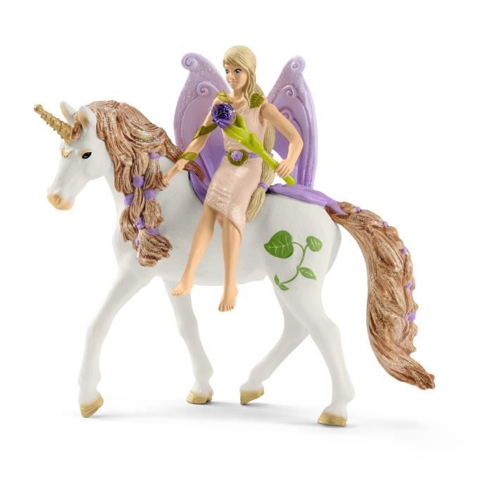 Maison-fleur pailletée avec licornes lac et écurie - Schleich - 42445 - Multicolore - Rose - Fille