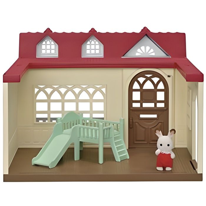 Maison miniature - SYLVANIAN FAMILIES - La Maison Framboise - Pour bébé - Marron - Rouge marron et beige