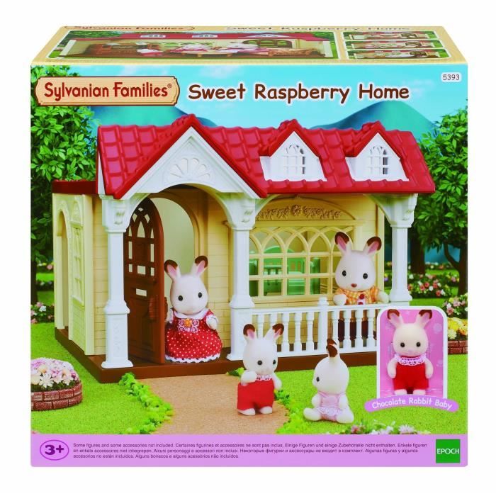 Maison miniature - SYLVANIAN FAMILIES - La Maison Framboise - Pour bébé - Marron - Rouge marron et beige