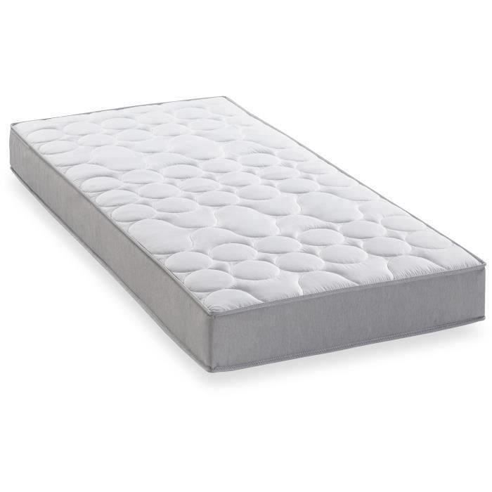 Matelas 90x190 cm - 330 Ressorts ensachés - 5 zones de confort - 19 cm - Ferme - DEKO DREAM Springmax