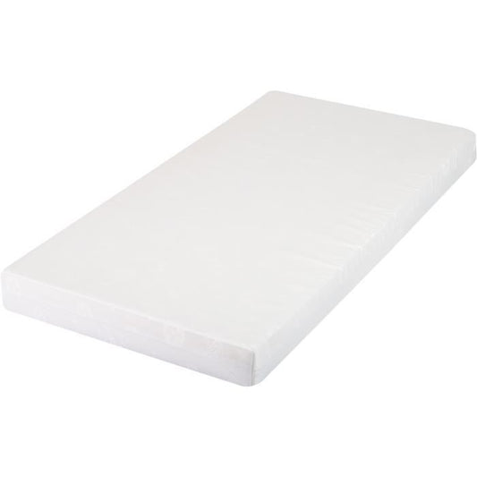 Matelas bébé droit - DOMIVA - Polybambou - Déhoussable lavable - Blanc