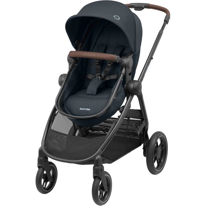 MAXI-COSI Poussette 2 en 1 Zelia 3 nacelle intégrée 4 roues Essential Graphite