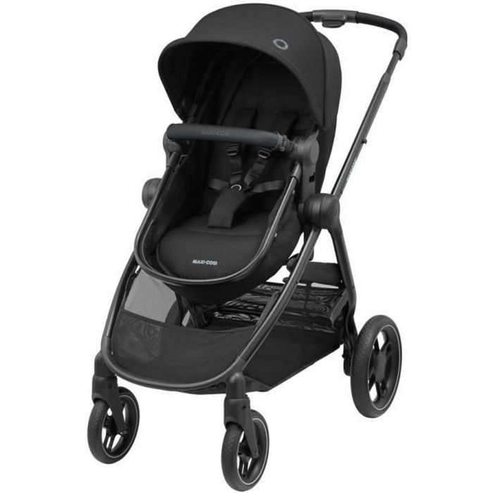 MAXI-COSI Poussette 2 en 1 Zelia 3 nacelle intégrée 4 roues Essential Black