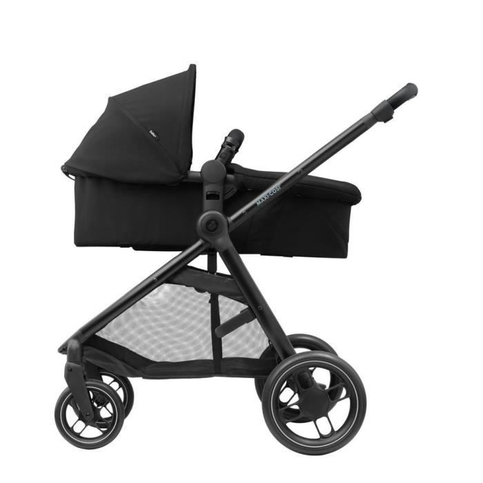 MAXI-COSI Poussette 2 en 1 Zelia 3 nacelle intégrée 4 roues Essential Black