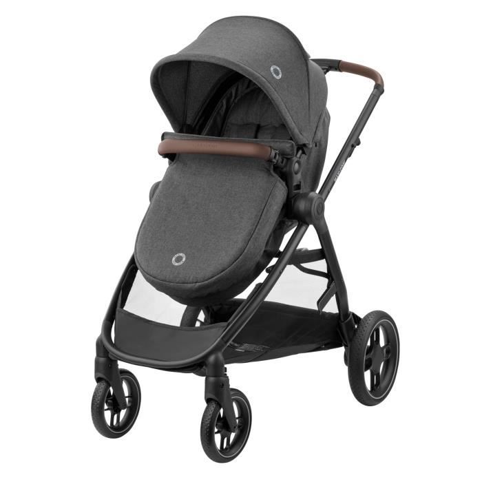 MAXI-COSI Poussette 3 en 1 ZeliaS iSize-Nacelle + Siege auto Cabriofix S iSize + Sac a langer + habillage pluie.De