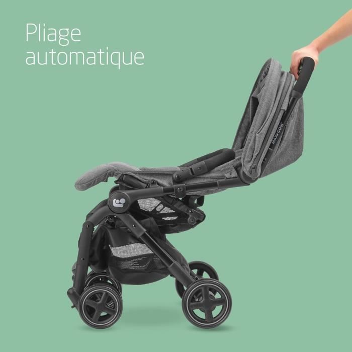 MAXI-COSI Poussette canne ultra compacte Lara 2 de la naissance a 4 ans jusqu’a 22kg pliage facile Select Grey