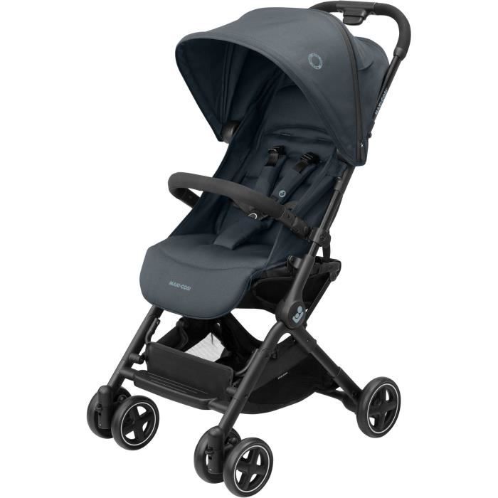 MAXI-COSI Poussette canne ultra compacte Lara 2 de la naissance a 4 ans jusqu’a 22 kg pliage facile Essential Graphite