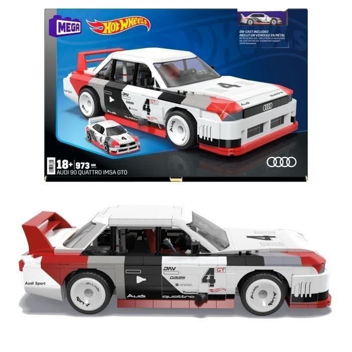 MEGA-Hot Wheels-Audi 90 Quattro IMSA GTO 973 pieces a construire HRY20