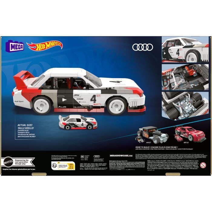 MEGA-Hot Wheels-Audi 90 Quattro IMSA GTO 973 pieces a construire HRY20