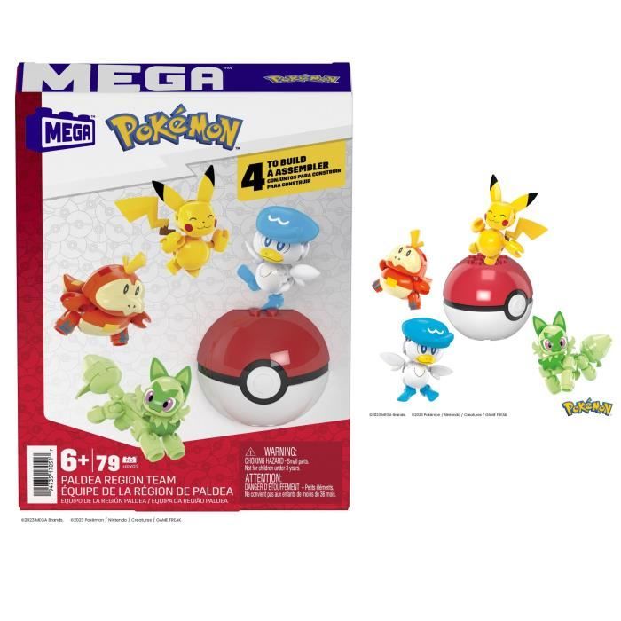 MEGA-Pokémon-Coffret construction 4 figurines et 1 Poké Ball (79 pcs) HPX92