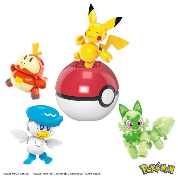 MEGA-Pokémon-Coffret construction 4 figurines et 1 Poké Ball (79 pcs) HPX92