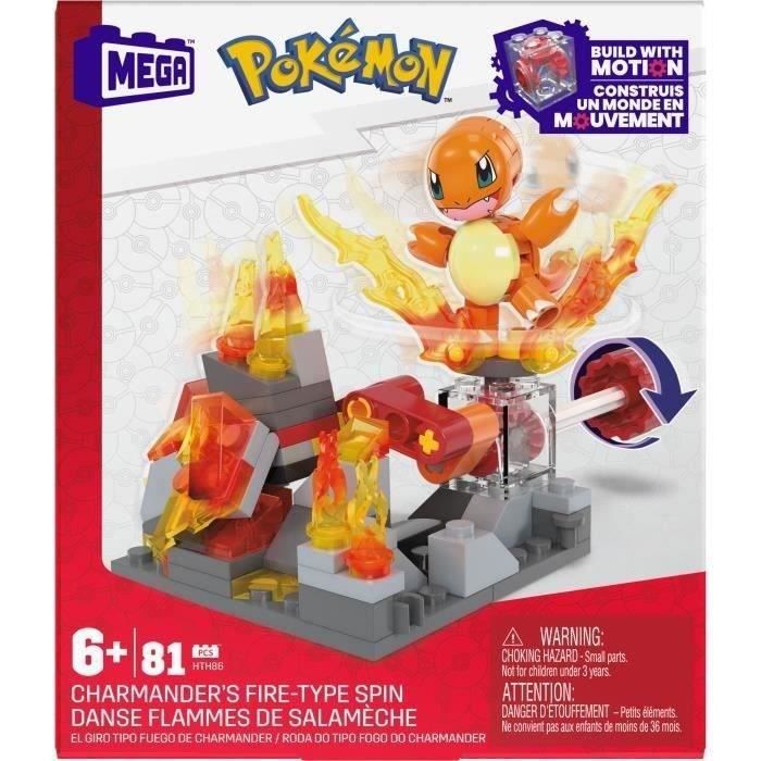 MEGA-Pokémon-Danse Flammes de Salameche-Coffret a construire (81 pcs) HTH86