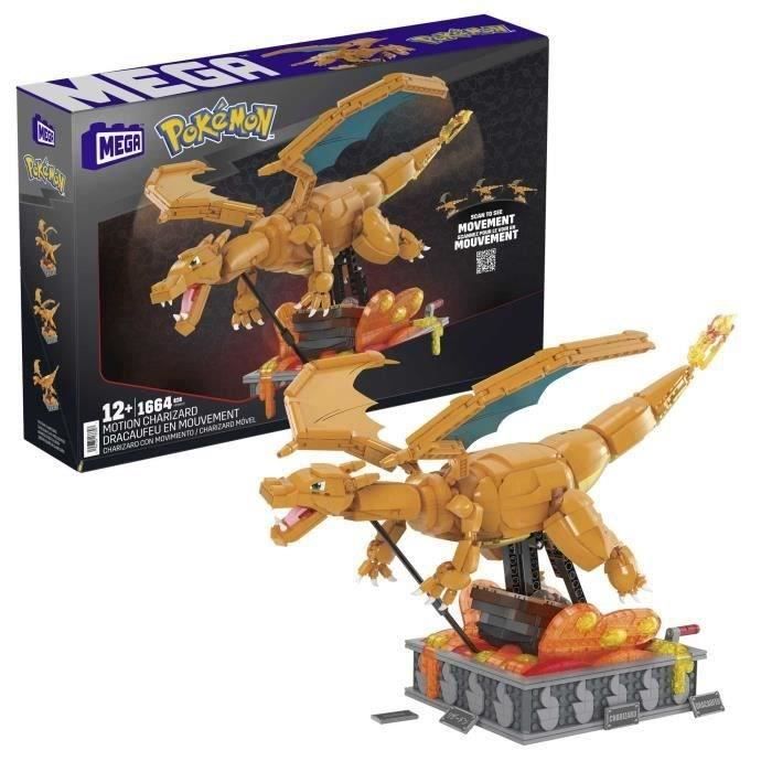 MEGA-Pokémon-Dracaufeu en Mouvement a construire (1 663 pcs) HMW05