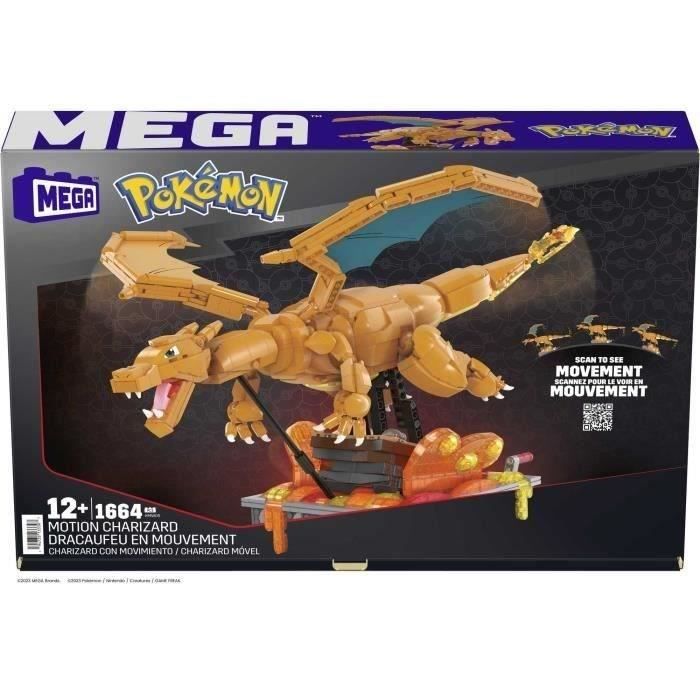 MEGA-Pokémon-Dracaufeu en Mouvement a construire (1 663 pcs) HMW05