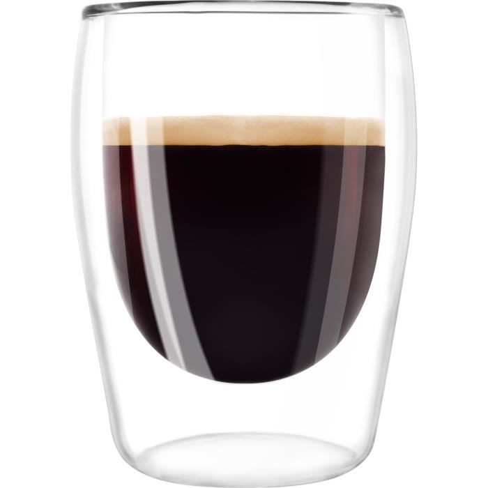 MELITTA Lot de 2 verres pour café Expresso 80 ml transparent