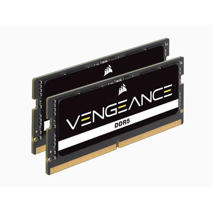 Mémoire RAM - CORSAIR - Vengeance DDR5 - 16GB 2x8GB SODIMM - 4800 MHz - 1,1V - Noir (CMSX16GX5M2A4800C40) - Paloma Tech