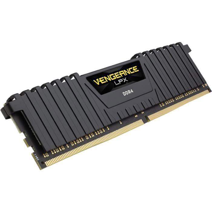 Mémoire RAM - CORSAIR - Vengeance LPX DDR4 - 16GB 2x8GB DIMM - 3600 MHz - 1.35V - Noir (CMK16GX4M2D3600C) - Paloma Tech