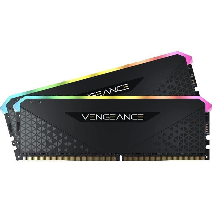 Mémoire RAM - CORSAIR - Vengeance RGB RS DDR4 - 16GB 2x8GB DIMM - 3600 MHz - 1.35V - Noir (CMG16GX4M2D3600C) - Paloma Tech