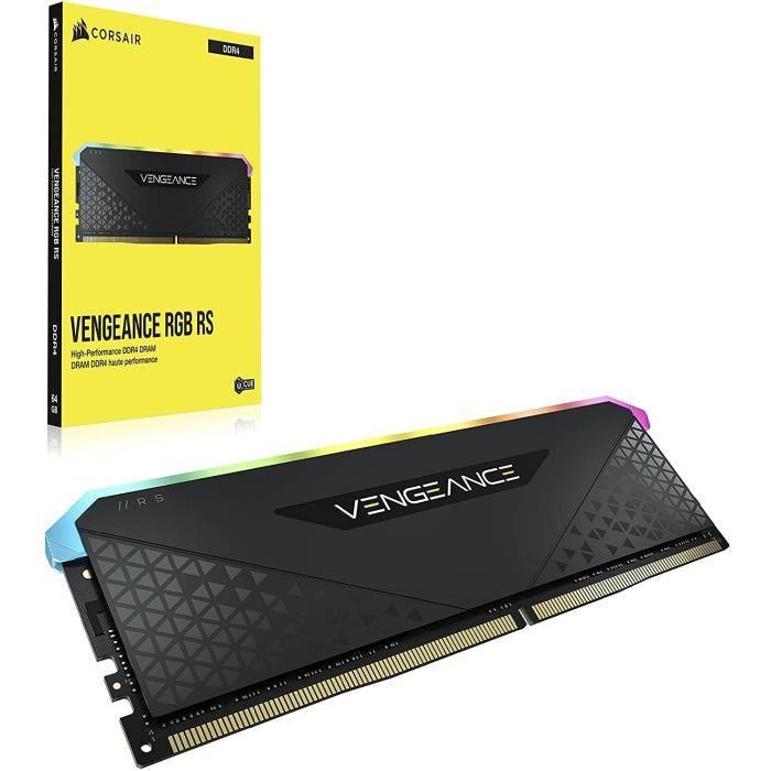 Mémoire RAM - CORSAIR - Vengeance RGB RS DDR4 - 16GB 2x8GB DIMM - 3600 MHz - 1.35V - Noir (CMG16GX4M2D3600C) - Paloma Tech