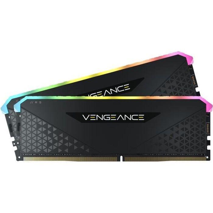 Mémoire RAM - CORSAIR - Vengeance RGB RS DDR4 - 32GB 2x16GB DIMM - 3600 MHz - 1.35V - Noir (CMG32GX4M2D3600C) - Paloma Tech