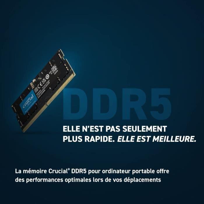 Mémoire RAM - CRUCIAL - DDR5 - 4800 SODIMM - 32 Go (CT32G48C40S5) - Paloma Tech