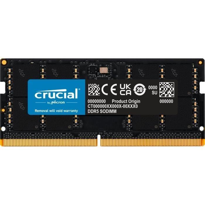 Mémoire RAM - CRUCIAL - DDR5 - 4800 SODIMM - 32 Go (CT32G48C40S5) - Paloma Tech