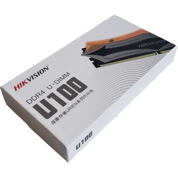 Mémoire RAM - HIKVISION - DDR4 Gaming U100 RGB 16Go 3200MHz, UDIMM, 288Pin, 1.2V, CL16 (HKED4161DAA2D2ZA4/16G) - Paloma Tech