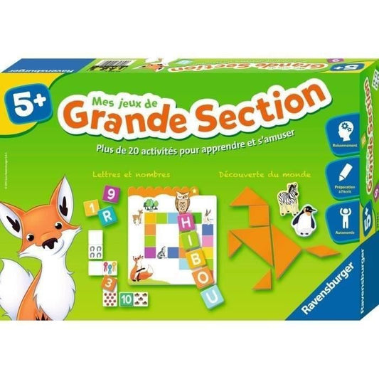 Mes jeux de grande section - Coffret complet éducatif - 20 activités programme 3e année maternelle - Ravensburger