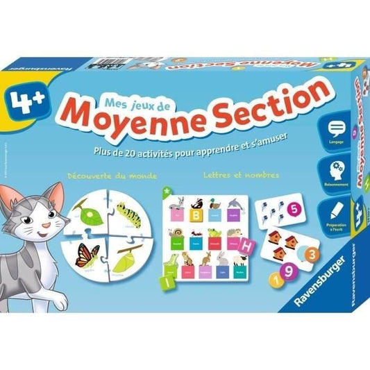 Mes jeux de moyenne section - Coffret complet éducatif - 20 activités programme 2e année maternelle - Ravensburger