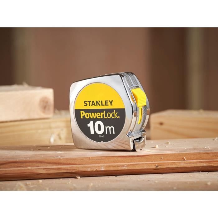 Mesure - STANLEY - 1-33-442 - 10 m x 25 mm - Powerlock Classic ABS