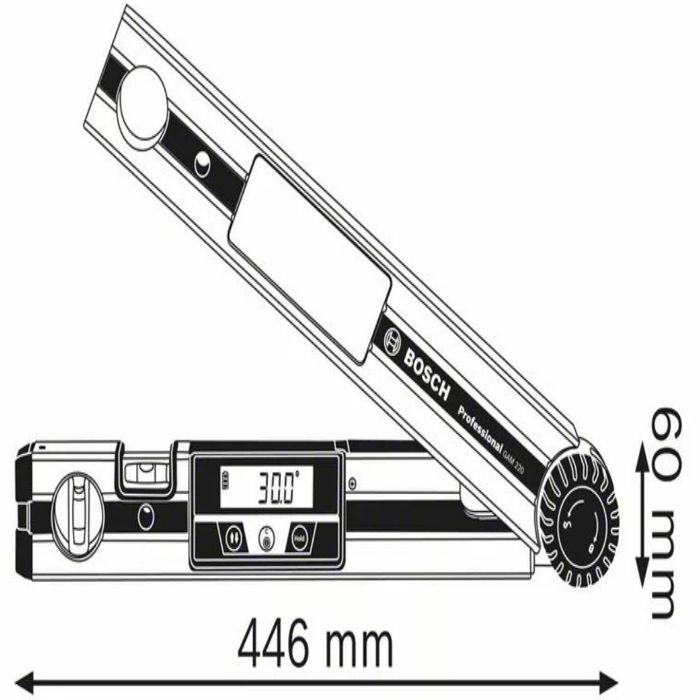 Mesureur d’angle digital GAM 220 Professional - BOSCH - 0601076500