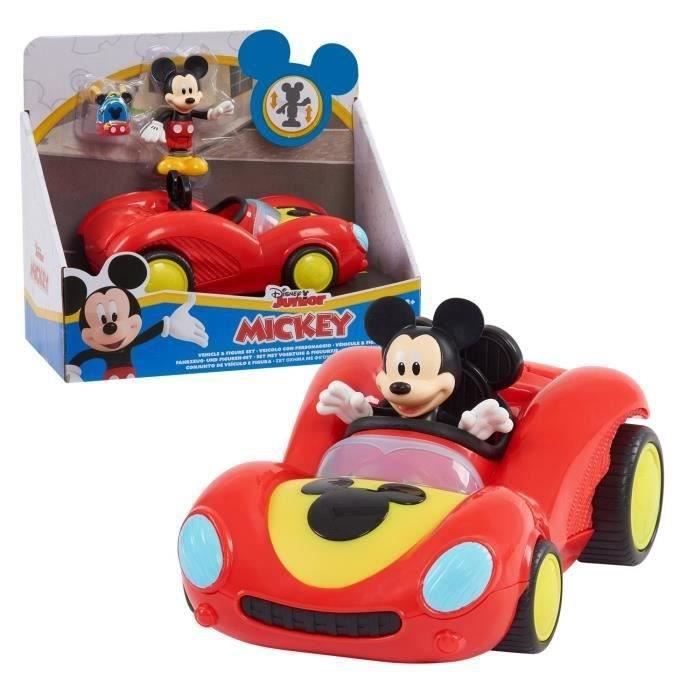 Mickey Véhicule avec 1 figurine 7,5 cm et 1 accessoire Modele Course Jouet pour enfants des 3 ans MCC062