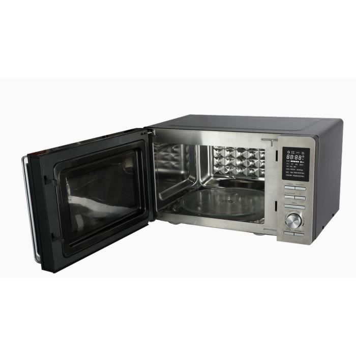 Micro-ondes combiné - CONTINENTAL EDISON - CEMO25SG13S3 - Silver - 25 L - Porte Miroir - 1400 W - Grill 1200 W - Convection 1200 W CONTINENTAL EDISON