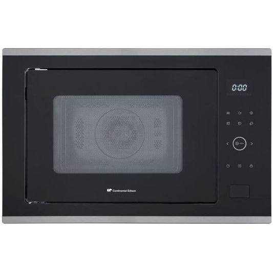 Micro-ondes combiné encastrable CONTINENTAL EDISON CEMO34CEB2 Noir et Inox L59,5 x H38,8 x P46,8 cm 34L Grill et convection CONTINENTAL EDISON