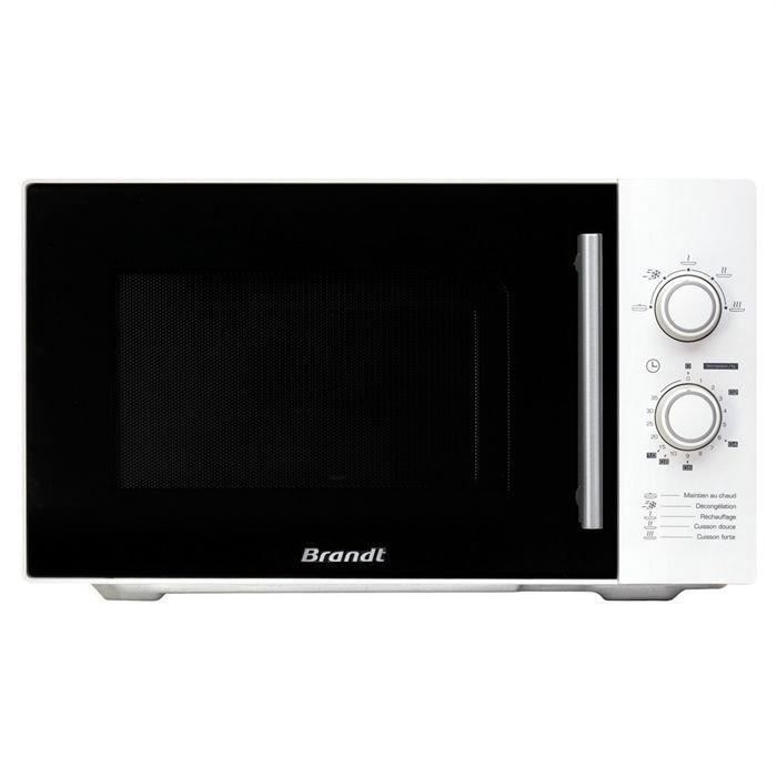 Micro-ondes monofonction BRANDT SM2602W - Blanc - 26 L - 5 niveaux de puissance - Puissance restituée 900 W BRANDT