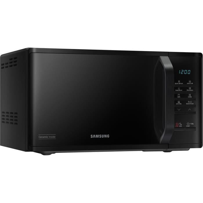 Micro-ondes Samsung MG23K3513AK - 23L - Gril - Electronique - 800W - 28,8 cm - Cavité céramique émail - Noir SAMSUNG